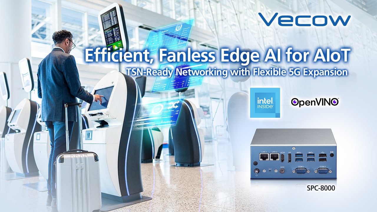 Vecow Launches SPC-8000 Powered by Intel® Processor N-series: An Ultra-Compact Fanless Smart Engine for Edge AI