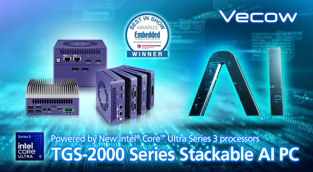 Vecow TGS-2000 Wins Embedded Computing Design’s Best in Show Award at embedded world 2026